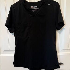 Grey's Anatomy Classic Black Scrub Top